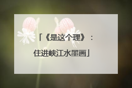 《是这个理》：住进峡江水墨画