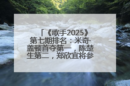 《歌手2025》第七期排名：米奇·盖顿首夺第一，陈楚生第二，郑欣宜将参加下一轮张榜赛