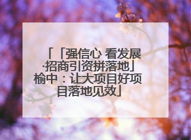 「强信心 看发展·招商引资拼落地」榆中：让大项目好项目落地见效