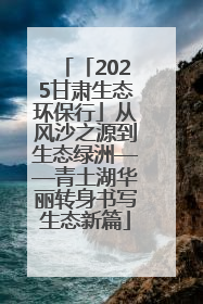 「2025甘肃生态环保行」从风沙之源到生态绿洲——青土湖华丽转身书写生态新篇