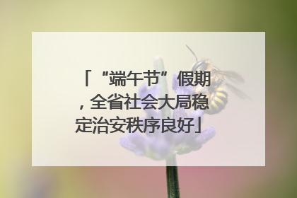 “端午节”假期，全省社会大局稳定治安秩序良好