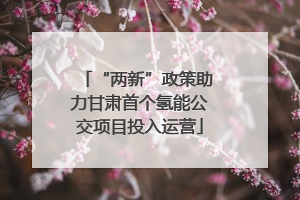 “两新”政策助力甘肃首个氢能公交项目投入运营
