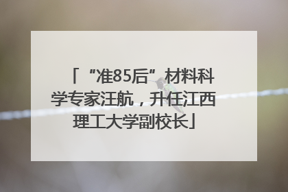 “准85后”材料科学专家汪航，升任江西理工大学副校长