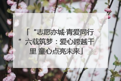 “志愿亦城·青爱同行”六载筑梦：爱心跨越千里 童心点亮未来