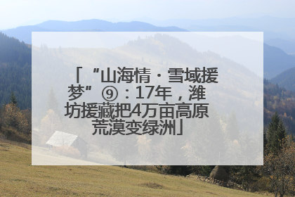 “山海情・雪域援梦”⑨：17年，潍坊援藏把4万亩高原荒漠变绿洲