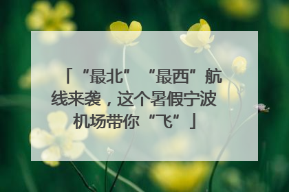 “最北”“最西”航线来袭，这个暑假宁波机场带你“飞”