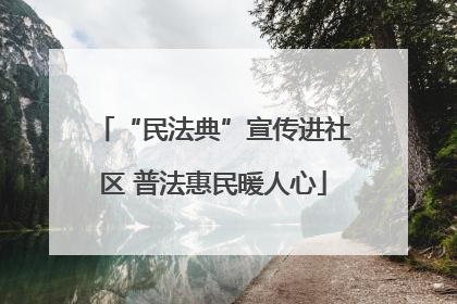 “民法典”宣传进社区 普法惠民暖人心