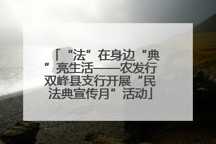 “法”在身边“典”亮生活——农发行双峰县支行开展“民法典宣传月”活动