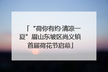 “荷你有约·清凉一夏”眉山东坡区尚义镇首届荷花节启幕