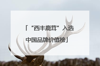 “西丰鹿茸”入选中国品牌价值榜