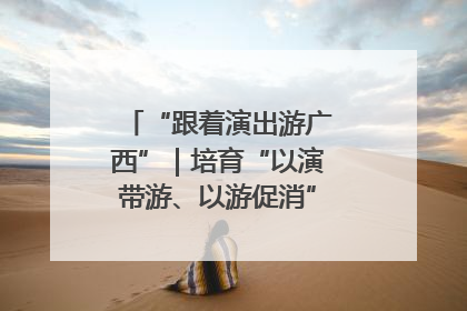 “跟着演出游广西”｜培育“以演带游、以游促消”文旅消费新生态