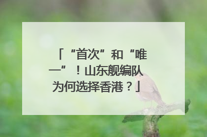 “首次”和“唯一”！山东舰编队为何选择香港？