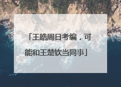 王皓周日考编，可能和王楚钦当同事