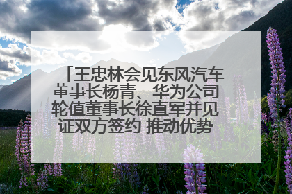 王忠林会见东风汽车董事长杨青、华为公司轮值董事长徐直军并见证双方签约 推动优势互补 实现共赢发展