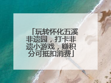玩转怀化五溪非遗园，打卡非遗小游戏，赚积分可抵扣消费