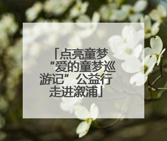 点亮童梦 “爱的童梦巡游记”公益行走进溆浦
