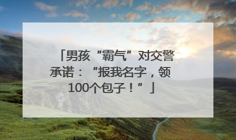 男孩“霸气”对交警承诺：“报我名字，领100个包子！”