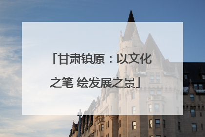 甘肃镇原：以文化之笔 绘发展之景