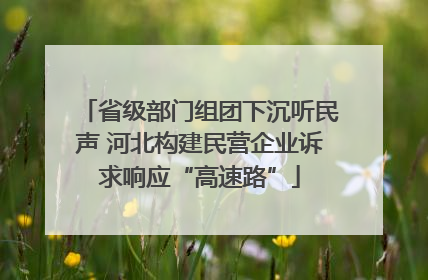 省级部门组团下沉听民声 河北构建民营企业诉求响应“高速路”