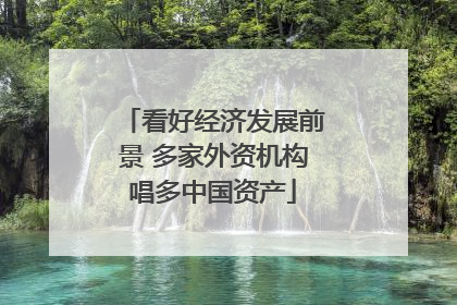 看好经济发展前景 多家外资机构唱多中国资产