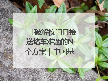 破解校门口接送堵车难题的N个方案｜中国基础教育创新案例深度观察①