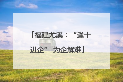 福建尤溪：“逢十进企” 为企解难