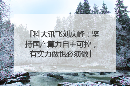 科大讯飞刘庆峰：坚持国产算力自主可控，有实力做也必须做