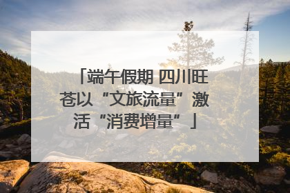 端午假期 四川旺苍以“文旅流量”激活“消费增量”