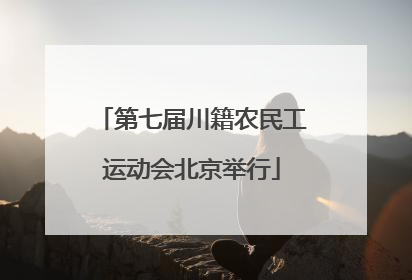 第七届川籍农民工运动会北京举行