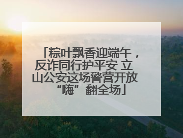 粽叶飘香迎端午，反诈同行护平安 立山公安这场警营开放“嗨”翻全场