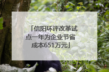 信阳环评改革试点一年为企业节省成本651万元
