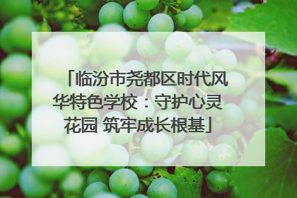 临汾市尧都区时代风华特色学校：守护心灵花园 筑牢成长根基