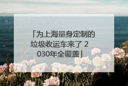 为上海量身定制的垃圾收运车来了 2030年全覆盖