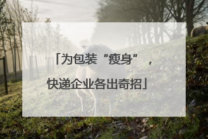 为包装“瘦身”，快递企业各出奇招