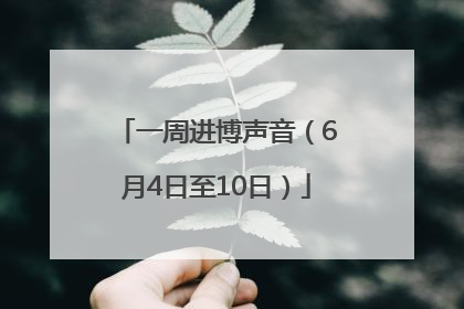 一周进博声音（6月4日至10日）