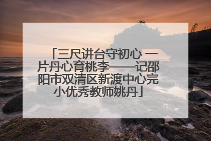 三尺讲台守初心 一片丹心育桃李——记邵阳市双清区新渡中心完小优秀教师姚丹