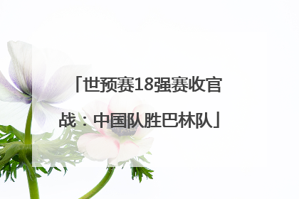 世预赛18强赛收官战：中国队胜巴林队