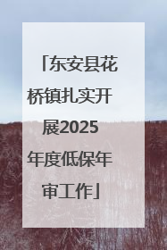 东安县花桥镇扎实开展2025年度低保年审工作