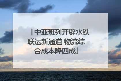 中亚班列开辟水铁联运新通道 物流综合成本降四成
