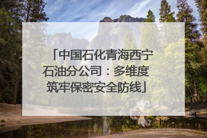 中国石化青海西宁石油分公司：多维度筑牢保密安全防线