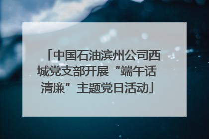 中国石油滨州公司西城党支部开展“端午话清廉”主题党日活动