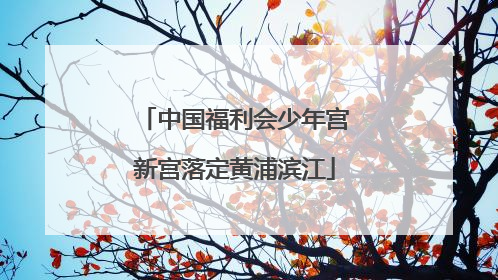 中国福利会少年宫新宫落定黄浦滨江
