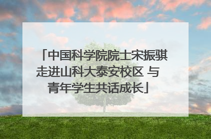 中国科学院院士宋振骐走进山科大泰安校区 与青年学生共话成长