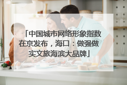 中国城市网络形象指数在京发布，海口：做强做实文旅海滨大品牌
