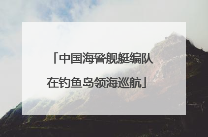 中国海警舰艇编队在钓鱼岛领海巡航