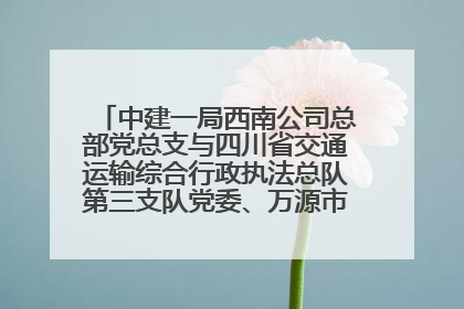 中建一局西南公司总部党总支与四川省交通运输综合行政执法总队第三支队党委、万源市草坝镇莲花院村党支部开展党建联建