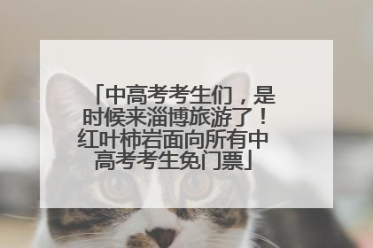 中高考考生们，是时候来淄博旅游了！红叶柿岩面向所有中高考考生免门票