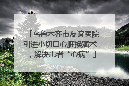 乌鲁木齐市友谊医院引进小切口心脏换瓣术，解决患者“心病”