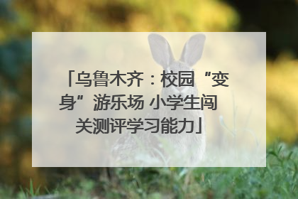 乌鲁木齐：校园“变身”游乐场 小学生闯关测评学习能力