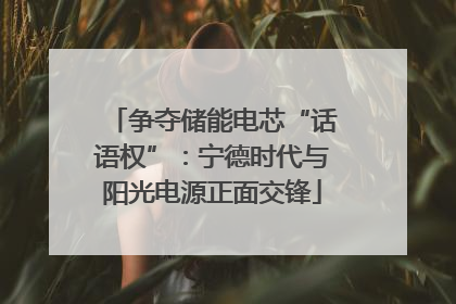 争夺储能电芯“话语权”：宁德时代与阳光电源正面交锋